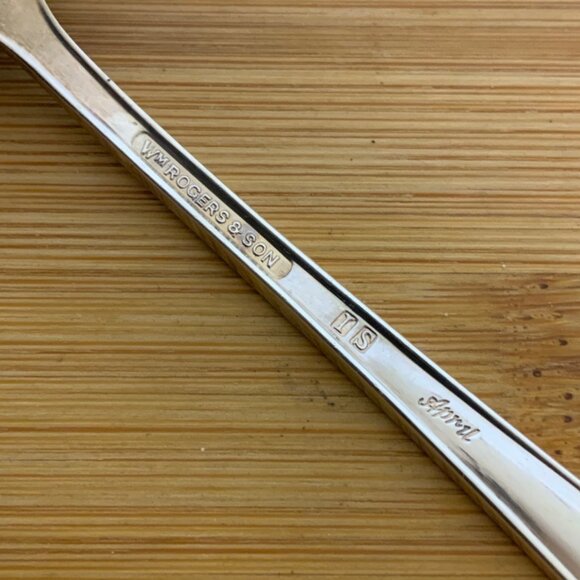 Rogers & Son IS April Silverplate 3 Teaspoons Vintage Flatware Replacement 50s - Picture 4 of 4